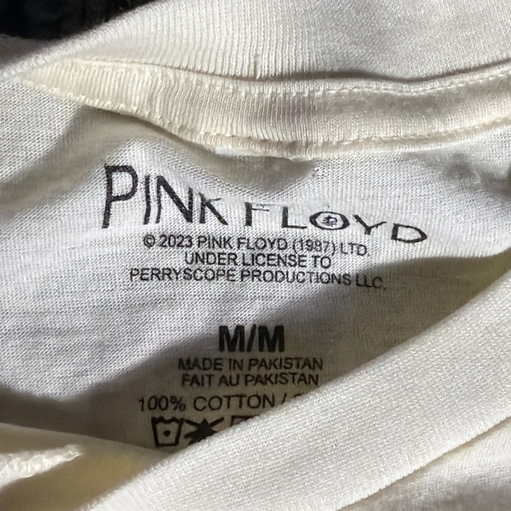 Pink Floyd‎ Band T-Shirt Mystic Graphic Beige Cream Tee Men's Medium - Picture 3 of 5